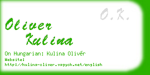 oliver kulina business card